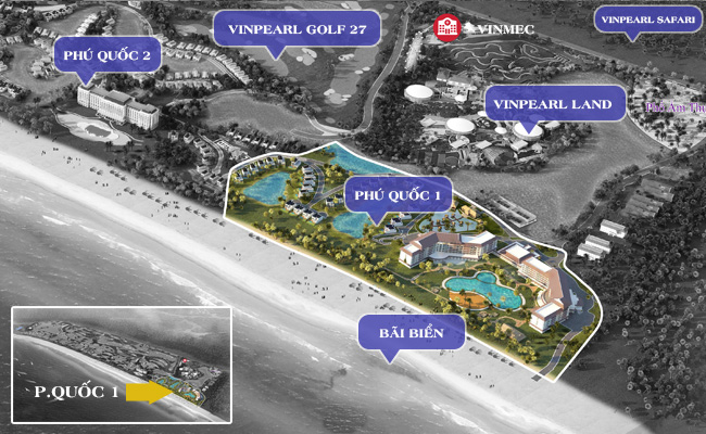 Mặt bằng dự án Vinpearl Phú Quốc Resort & Villas